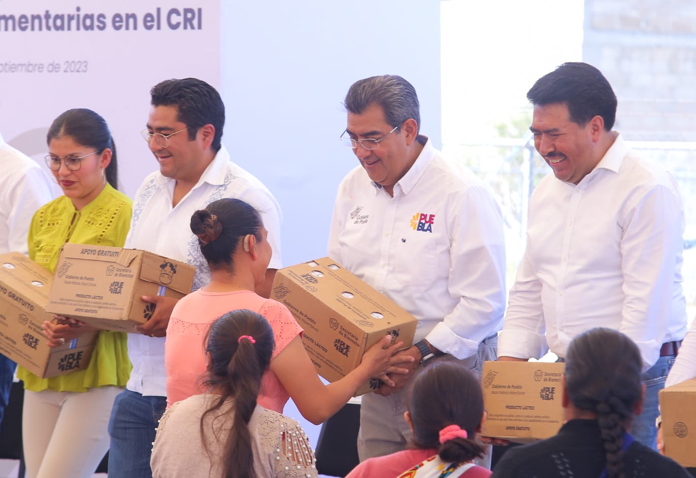 En Acatzingo, Sergio Salomón llama a hacer equipo por las políticas sociales y de progreso de Puebla 