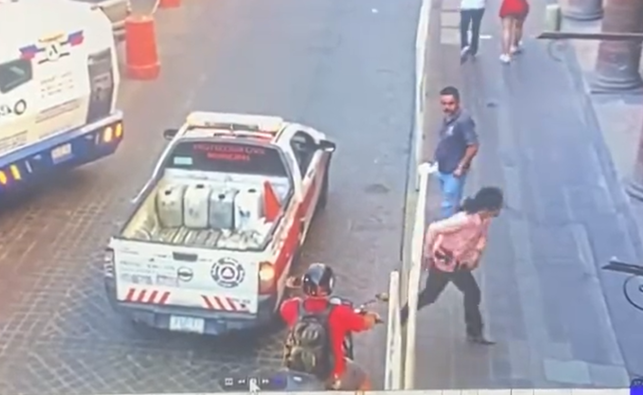 IMÁGENES IMPACTANTES: Caída del regidor de Salvatierra desde un balcón del Palacio Municipal