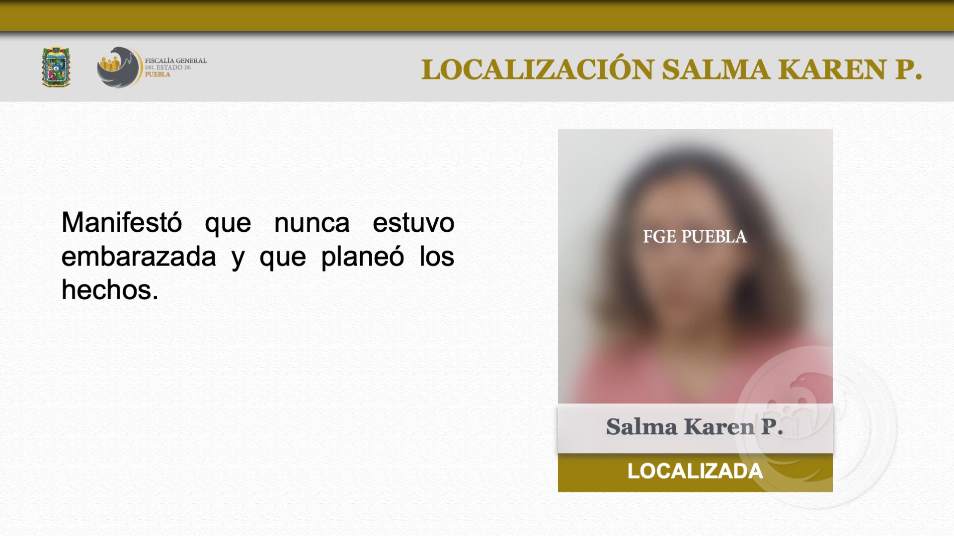 Salma Karen confirma que no estaba embarazada y había planeado su propia desaparición