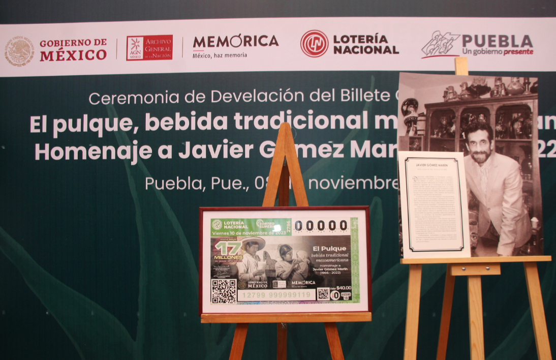 Devela Cultura billete de la “Lotería Nacional” conmemorativo del pulque