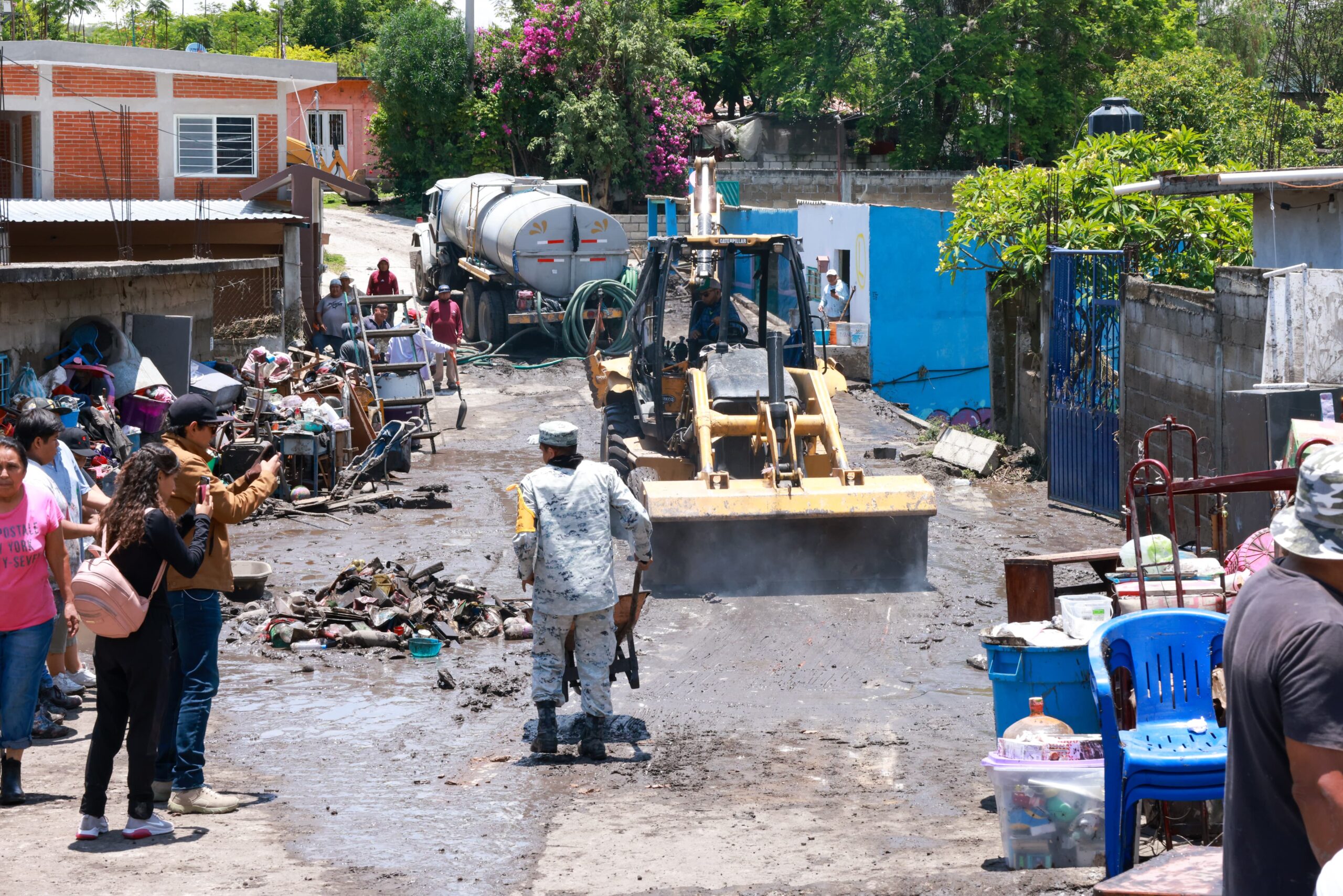 Gobierno de Puebla  atiende a las 52 familias afectadas por lluvias