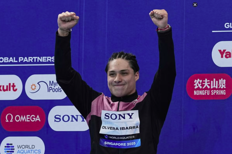 ¡Oro para Osmar Olvera! El mexicano gana en trampolín 3m en el Mundial de Singapur