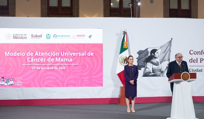 Presidenta anuncia inversión de 8 mil mdp para Modelo de Atención Universal de Cáncer de Mama
