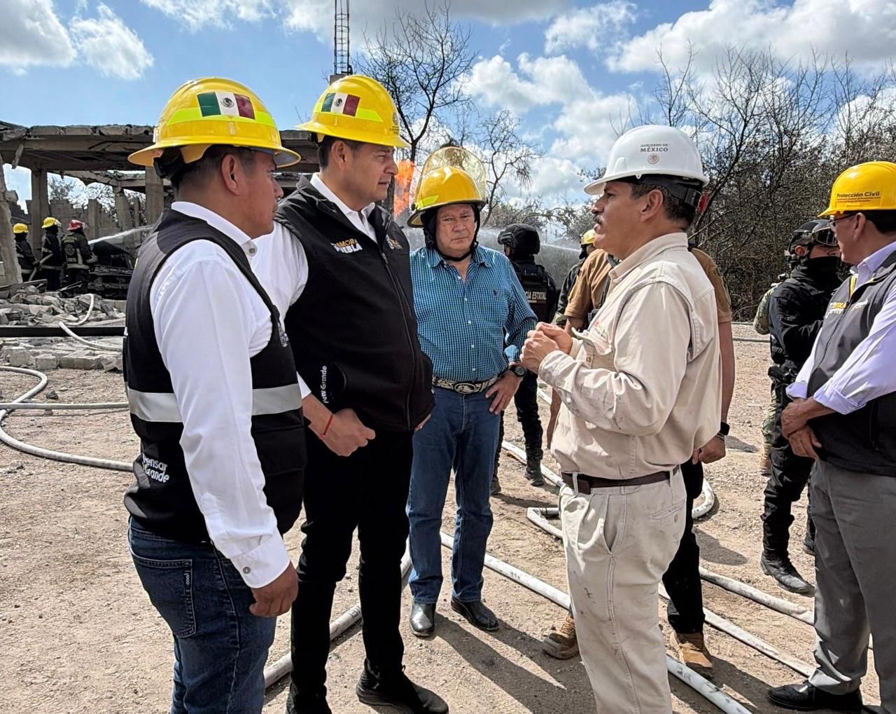 Supervisa gobernador Armenta Mier zona de emergencia en Tepeaca