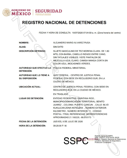 Detienen a Alejandro Álvarez Puga, hermano de Víctor Manuel Álvarez Puga